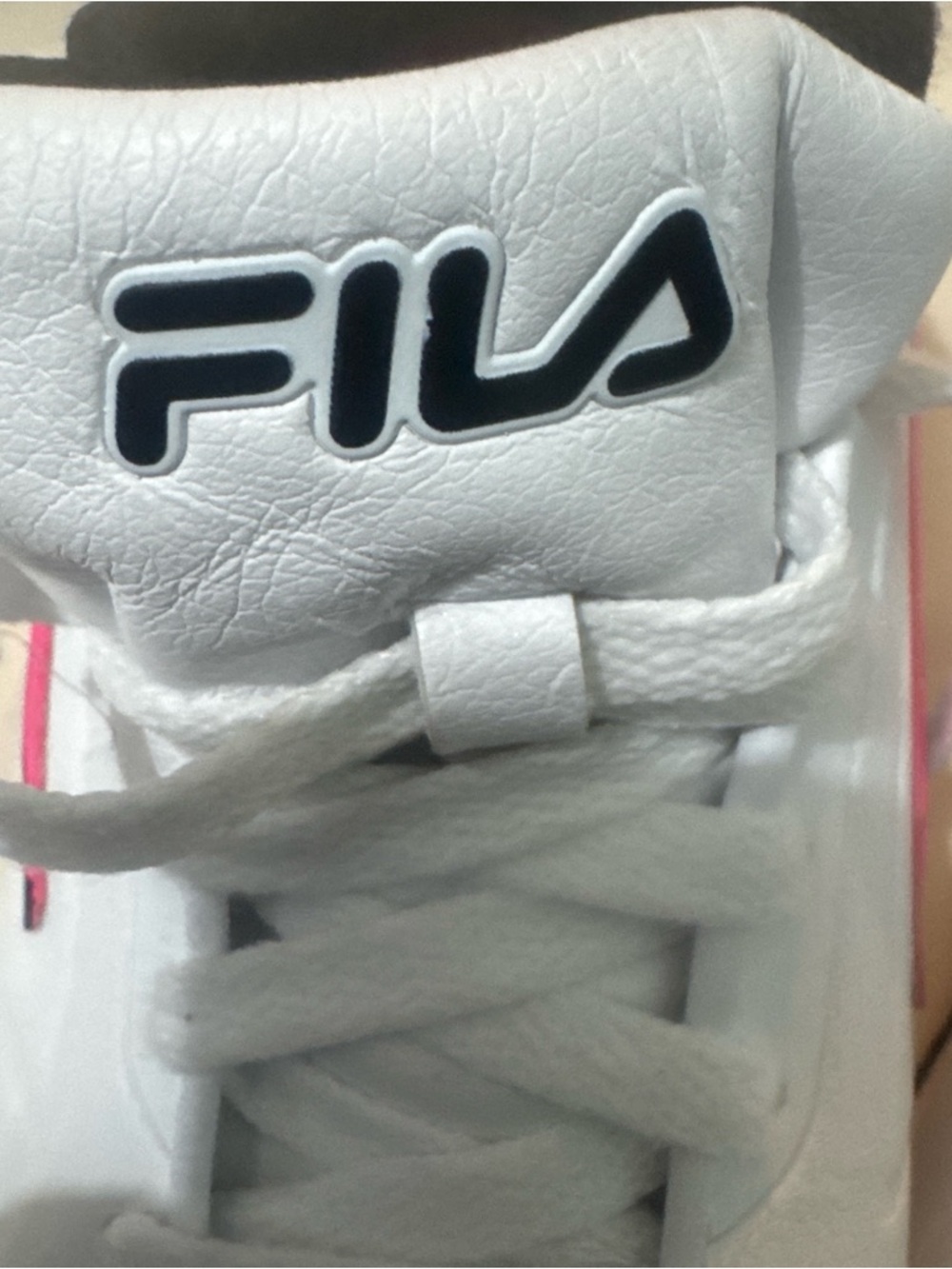 Fila White Athletic Sneakers with Pink Accents - Picture 6 of 6